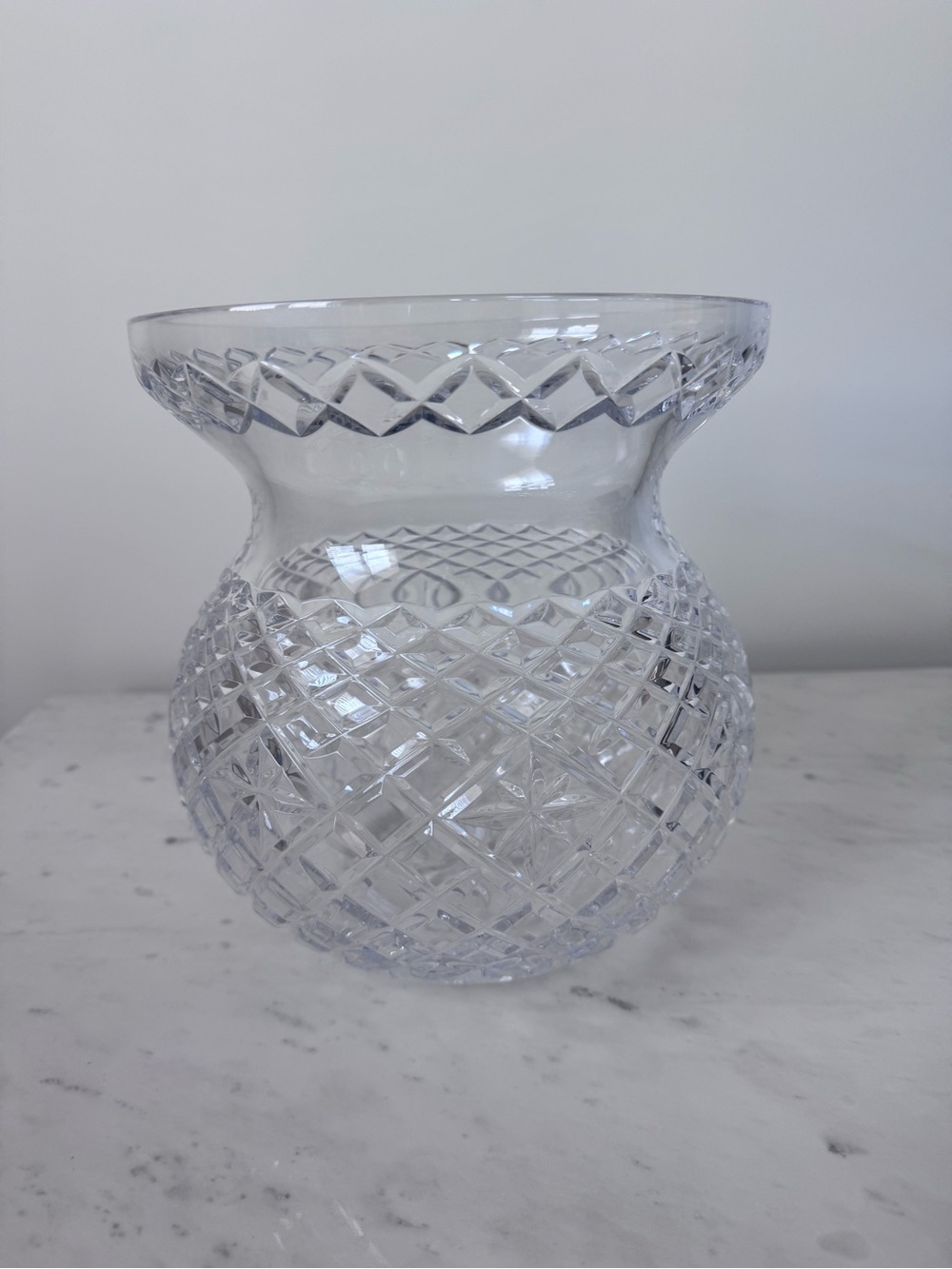 Waterford Crystal Corset Vase - 9” H/8” Diameter Opening